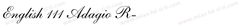 English 111 Adagio R字体转换
